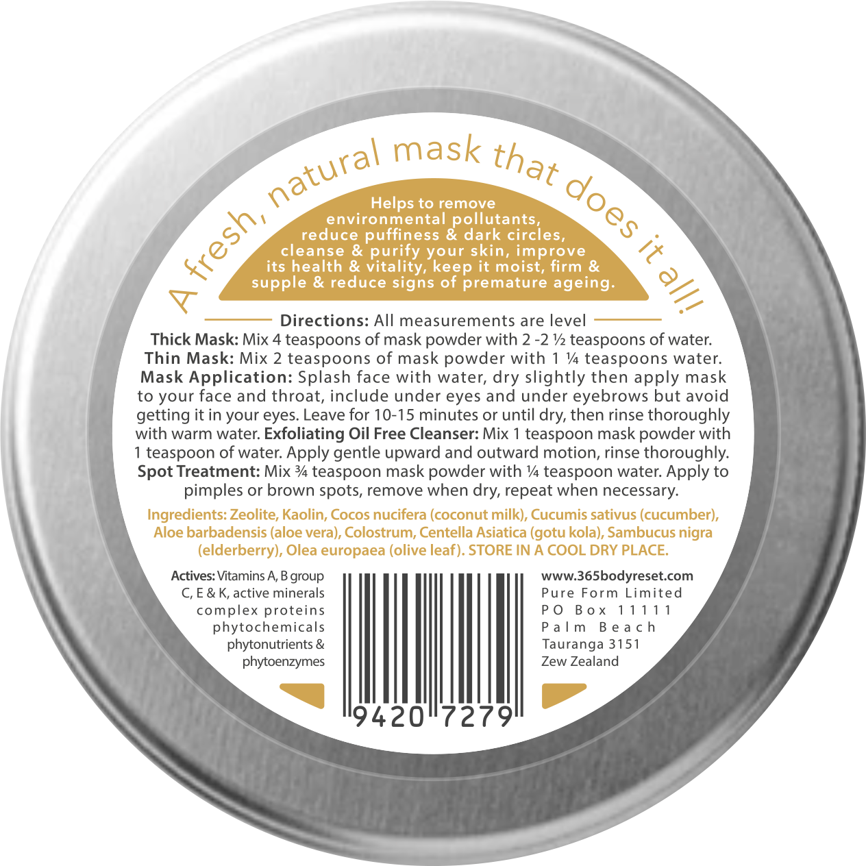 Beautifying Face Mask